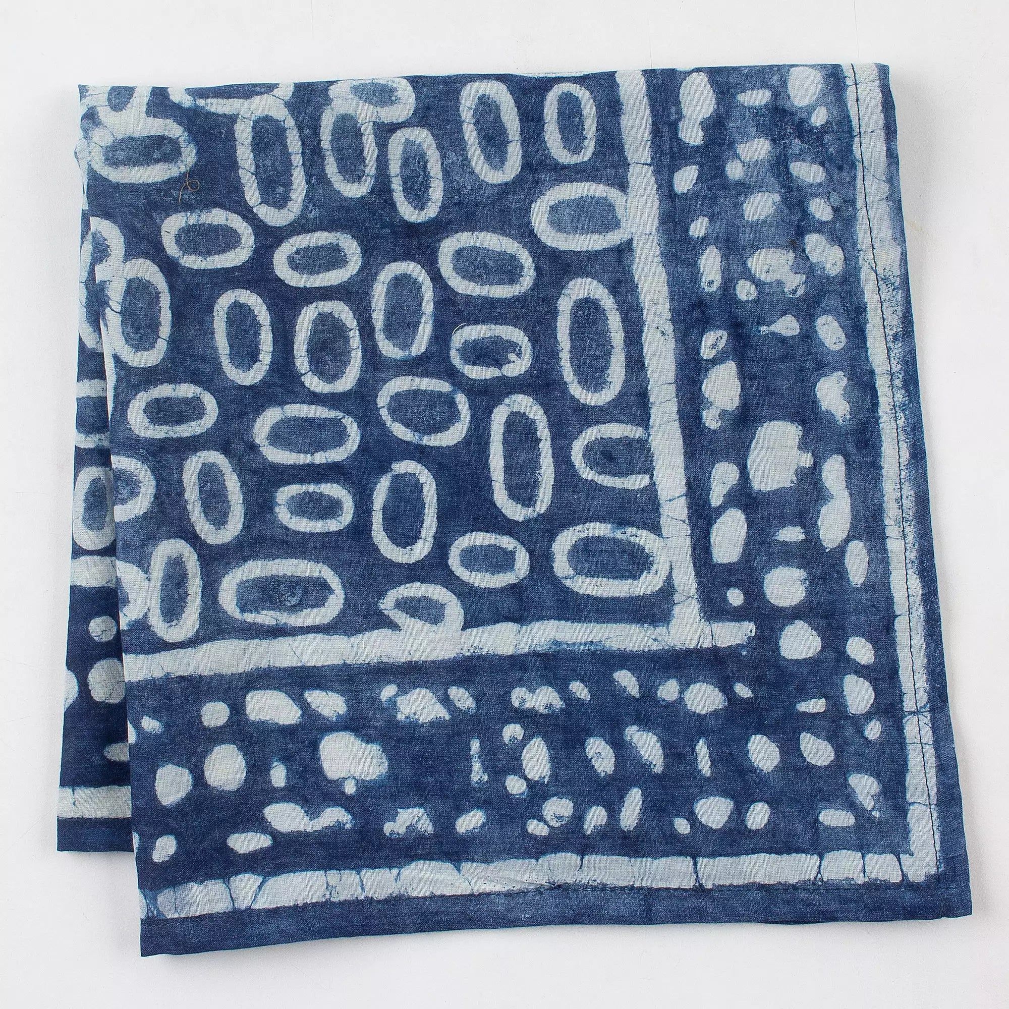Blue Bandana Cotton Hand Block Print for Women 598